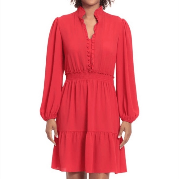 Dress, London Times, size 6, Color, *** Dress is not red, Burgundy/Sangria - Picture 1 of 6